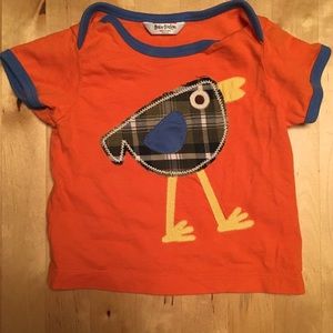 Baby Boden tee with baby bird appliqué.